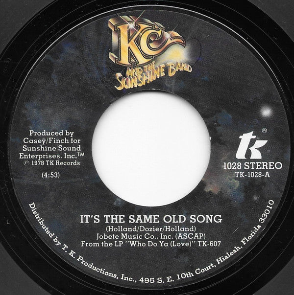 KC & The Sunshine Band : It's The Same Old Song (7", PRC)