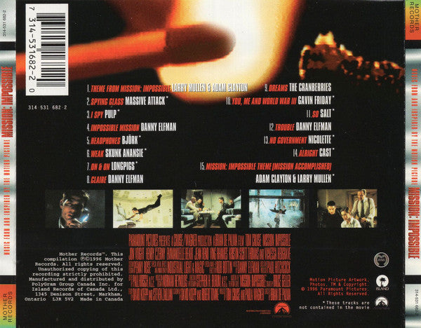 Various : Music From And Inspired By The Motion Picture Mission Impossible (CD, Comp)