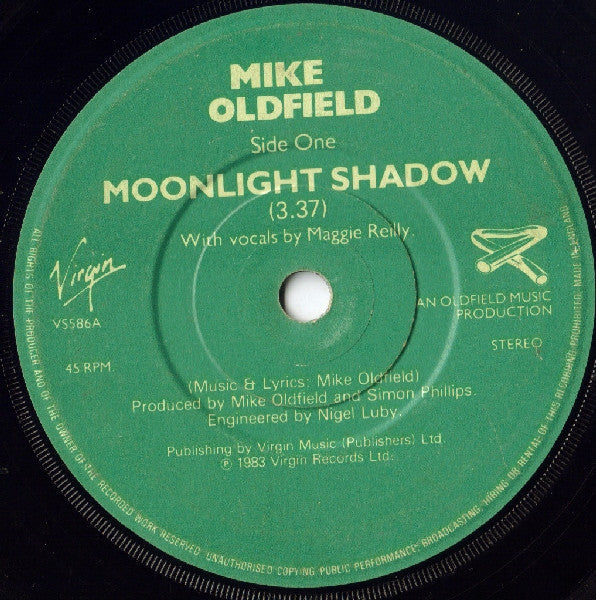 Mike Oldfield : Moonlight Shadow (7", Single, Gre)