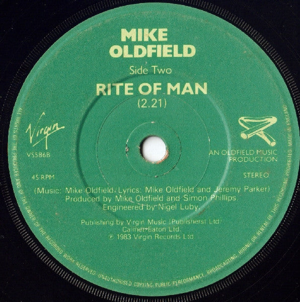 Mike Oldfield : Moonlight Shadow (7", Single, Gre)