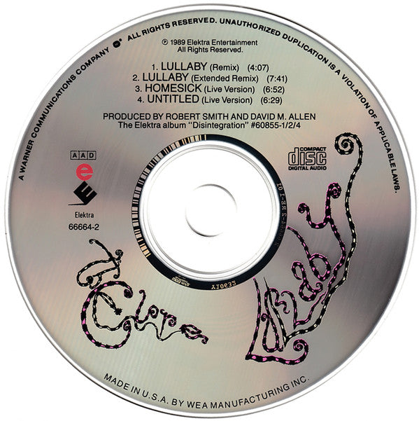The Cure : Lullaby (CD, Single, RP, Oly)