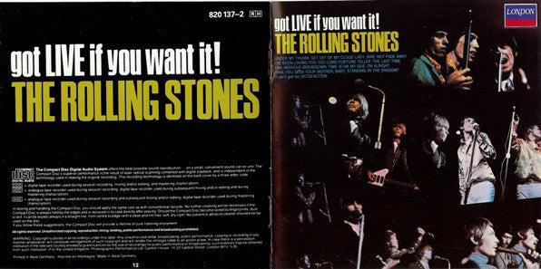 The Rolling Stones : Got Live If You Want It! (CD, Album, RE)