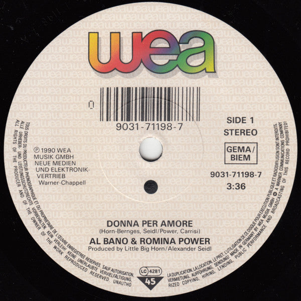 Al Bano & Romina Power : Donna Per Amore (7", Single)
