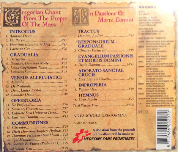 Nova Schola Gregoriana, Alberto Turco : Musica Gregoriana - The Best In Gregorian Music (2xCD, Comp)