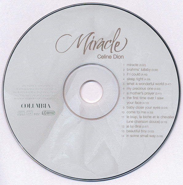 Céline Dion : Miracle (CD, Album)