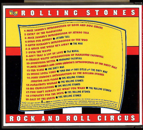 The Rolling Stones : The Rolling Stones Rock And Roll Circus (CD, Album, Sli)