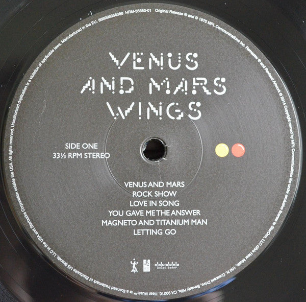 Wings (2) : Venus And Mars (2xLP, Album, RE, RM, 180)