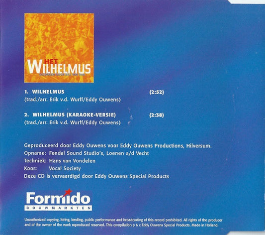 Bill van Dijk : Het Wilhelmus (CD, Single)