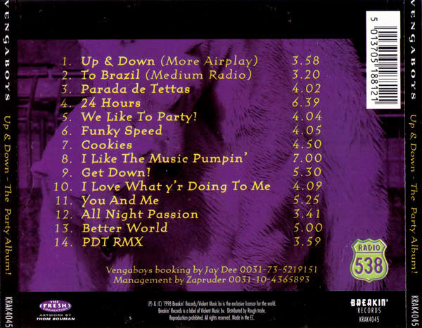 Vengaboys : Up & Down - The Party Album! (CD, Album)