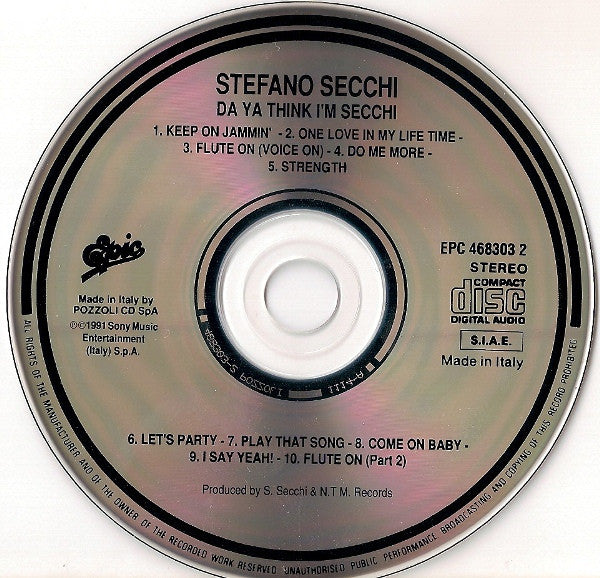 Stefano Secchi : Da Ya Think I'm Secchi (CD, Album)