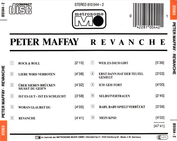 Peter Maffay : Revanche (CD, Album)