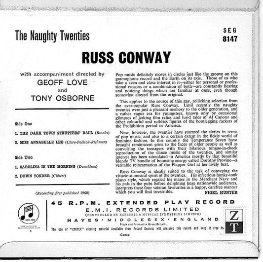 Russ Conway : The Naughty Twenties (7", EP, Mono)