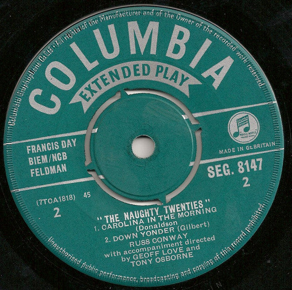 Russ Conway : The Naughty Twenties (7", EP, Mono)
