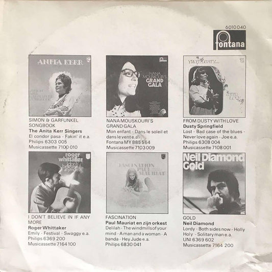 Nana Mouskouri : Le Tournesol / From Both Sides Now (7", Single, Mono)