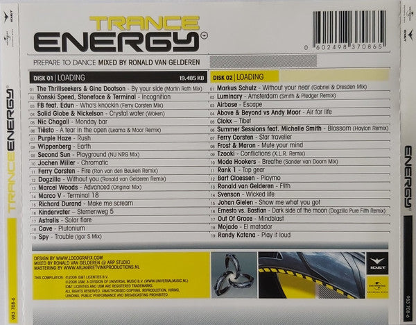 Ronald Van Gelderen : Trance Energy (2xCD, Comp, Mixed)