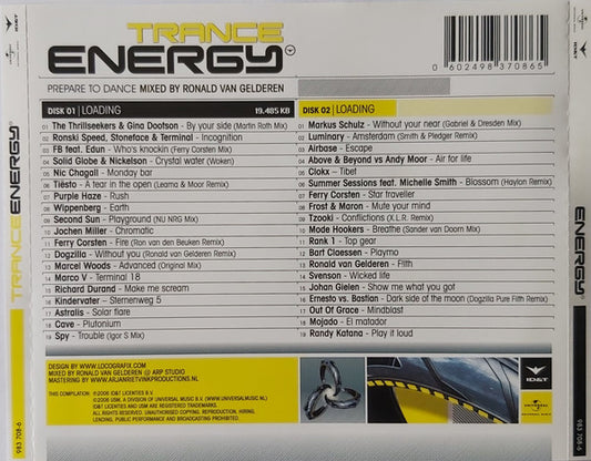 Ronald Van Gelderen : Trance Energy (2xCD, Comp, Mixed)