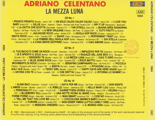 Adriano Celentano : La Mezza Luna (3xCD + Box, Comp)