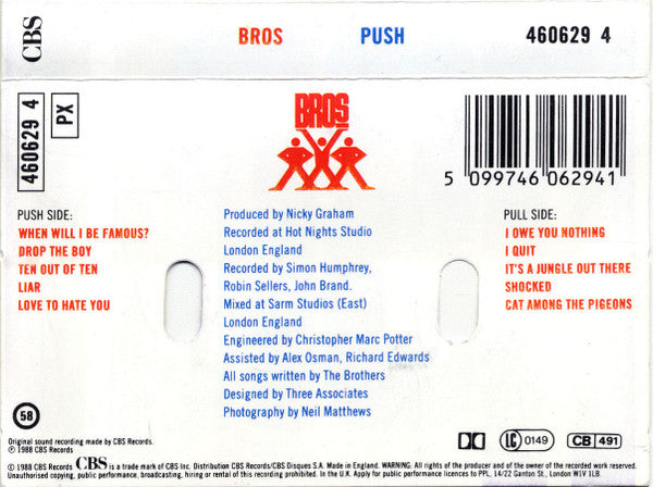 Bros : Push (Cass, Album)