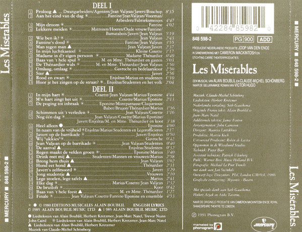 Alain Boublil, Claude-Michel Schönberg : Les Misérables (2xCD, Album)