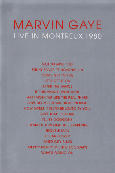 Marvin Gaye : Live In Montreux 1980 (DVD-V, Multichannel, PAL)