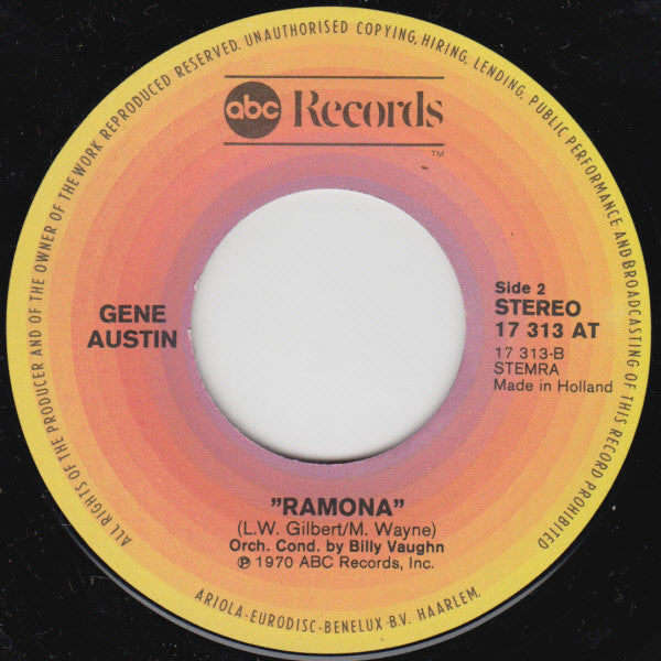 Gene Austin : My Blue Heaven / Ramona (7", Single, RE)