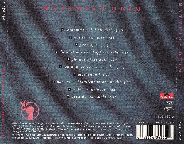 Matthias Reim : Reim (CD, Album, PDO)