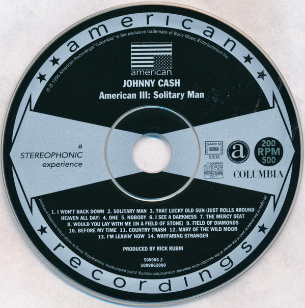 Johnny Cash : American III: Solitary Man (CD, Album)