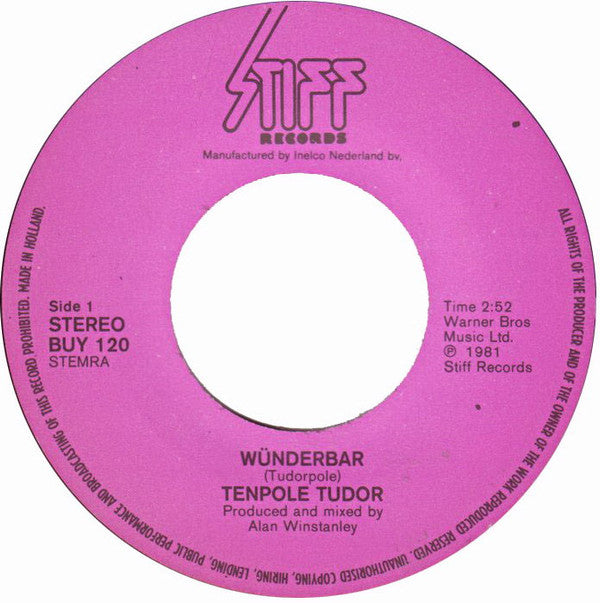Tenpole Tudor : Wünderbar (7", Single)