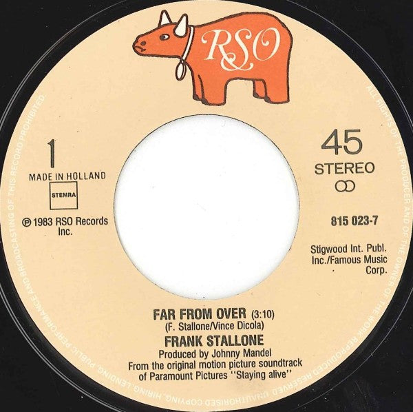 Frank Stallone : Far From Over (7", Single)