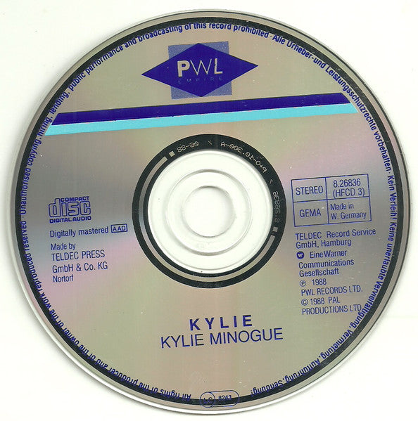 Kylie Minogue : Kylie (CD, Album, RP)