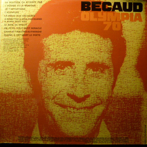 Gilbert Bécaud : Gilbert Bécaud A L'Olympia 1970 (LP, Album)