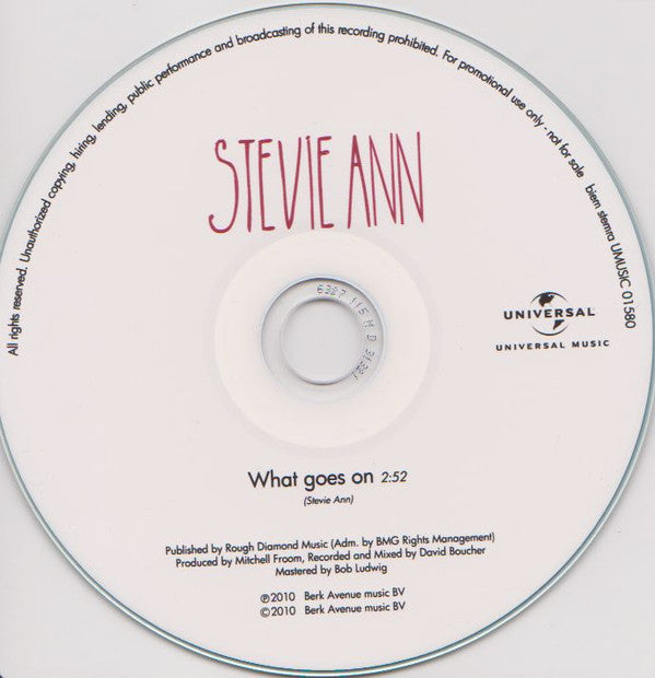 Stevie Ann : What Goes On (CDr, Single, Promo)