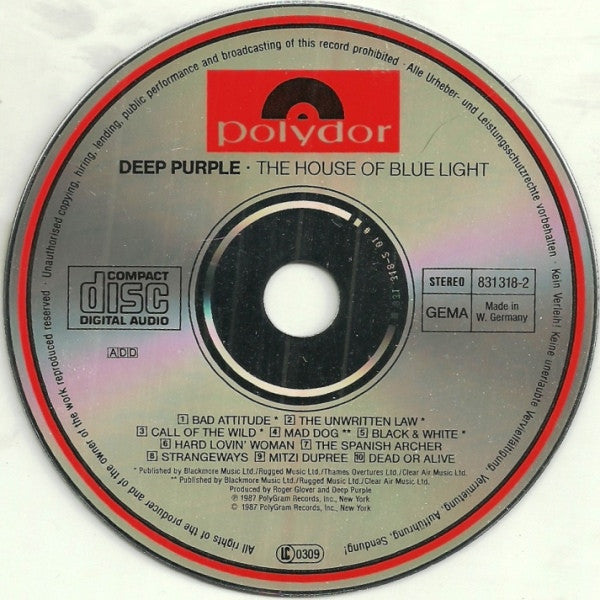 Deep Purple : The House Of Blue Light (CD, Album)