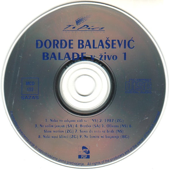 Đorđe Balašević : U Tvojim Molitvama - Balade V Živo (2xCD, Album, RE)