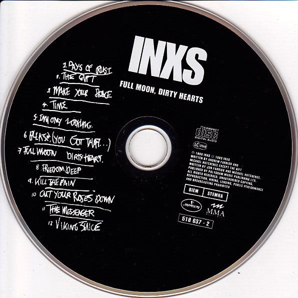 INXS : Full Moon, Dirty Hearts (CD, Album)