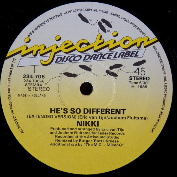 Nikki (7) : He's So Different (12")
