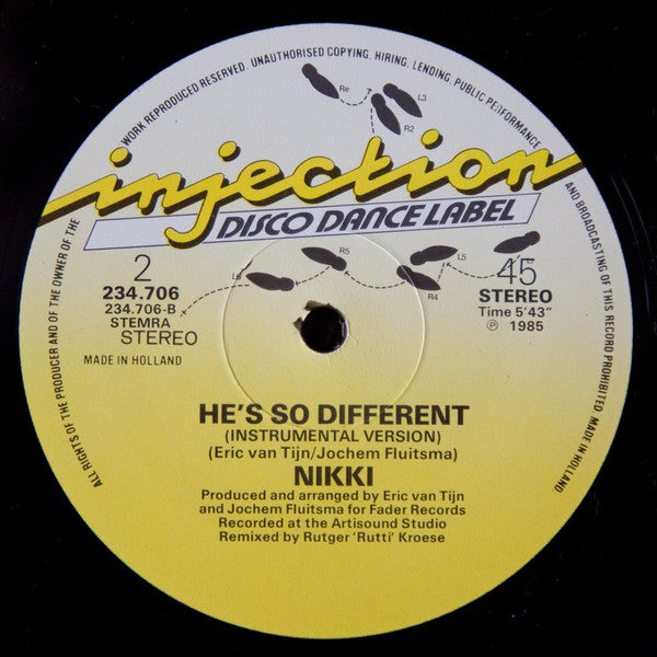 Nikki (7) : He's So Different (12")