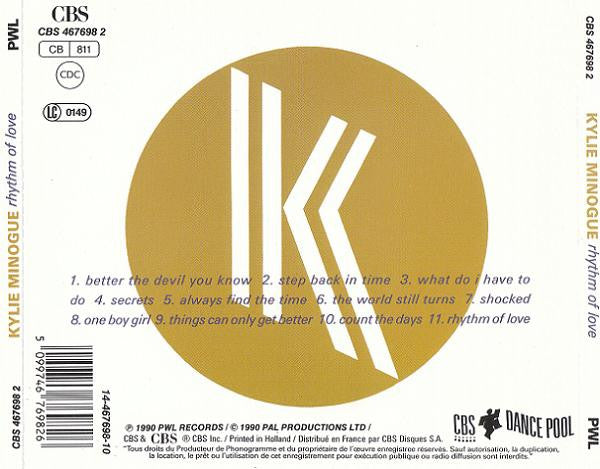Kylie Minogue : Rhythm Of Love (CD, Album)