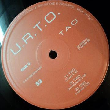 U.R.T.O. : Tao "Vedere Davanti A Me Uno Sconosciuto" (In Front Of Me A Stranger) (12")