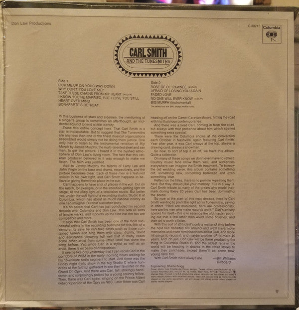 Carl Smith (3) : Carl Smith And The Tunesmiths (LP, Album)