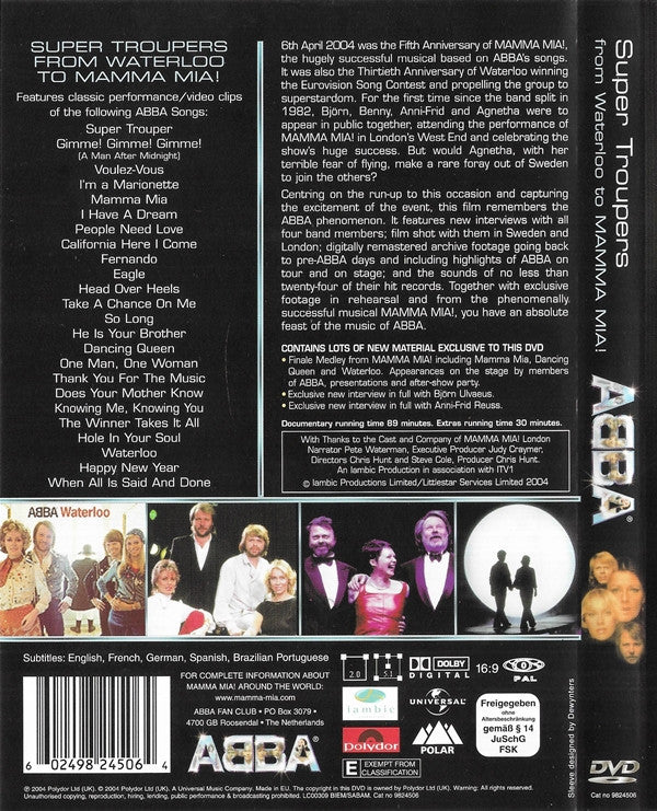 ABBA : Super Troupers (From Waterloo To Mamma Mia!) (DVD-V, PAL)