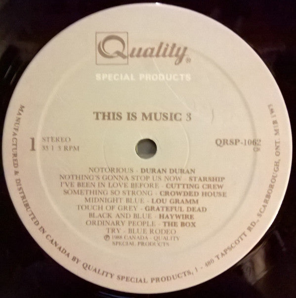 Various : This Is Music 3 (LP, Comp)