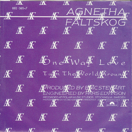 Agnetha Fältskog : One Way Love (7", Single)