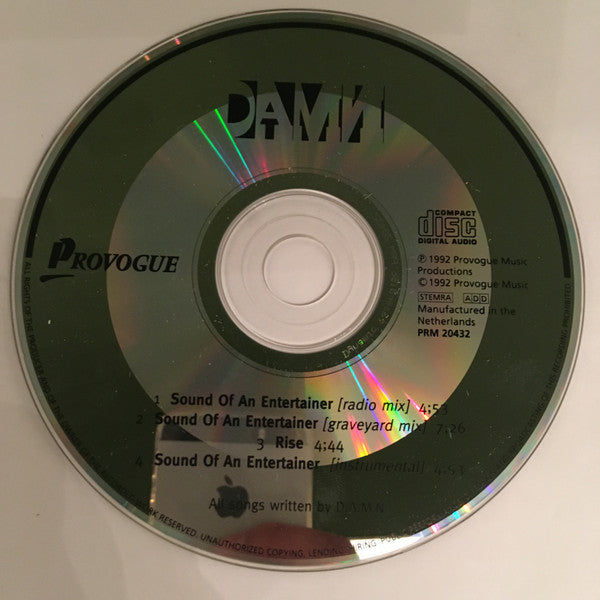 D.A.M.N. : Sound Of An Entertainer (CD, Single)