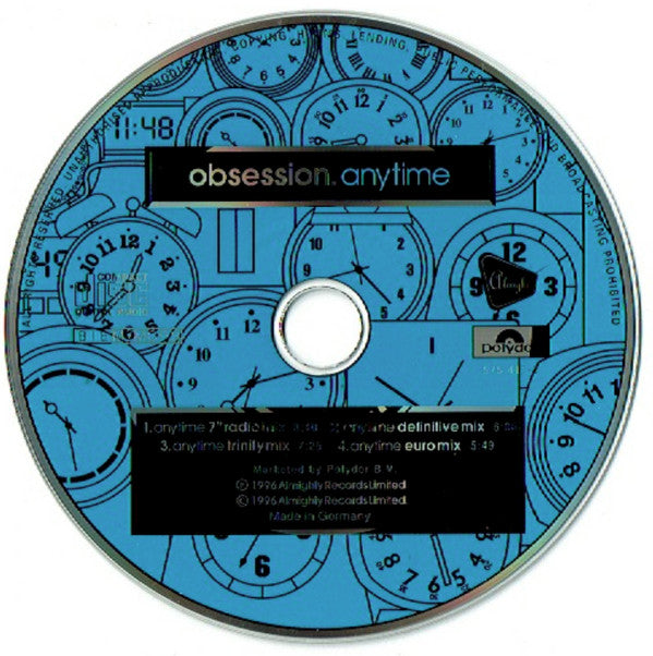 Obsession : Anytime (CD, Single)
