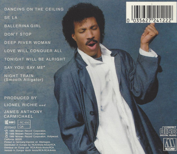Lionel Richie : Dancing On The Ceiling (CD, Album)