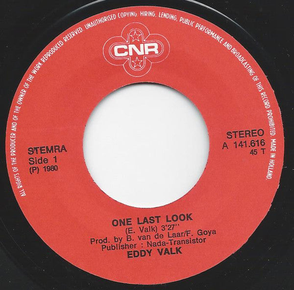 Eddy Valk : One Last Look (7")