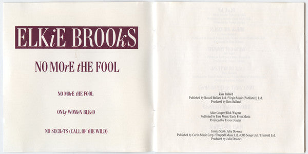 Elkie Brooks : No More The Fool (CD, Album)