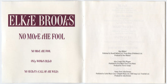 Elkie Brooks : No More The Fool (CD, Album)