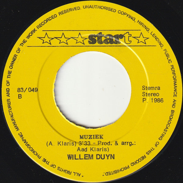 Willem Duyn : Kom Nou, Elles / Muziek (7", Single)